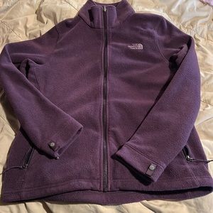 The north face women’s size medium purple zip up fleece